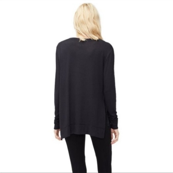 UGG Quincy Bow Tie Side Black Terry Sweatshirt Relaxed Fit  Sz L - Picture 3 of 13